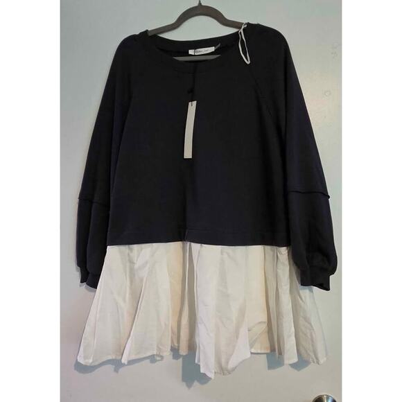 Mustard Seed Frill Hem Sweatshirt Dress - Picture 2 of 7